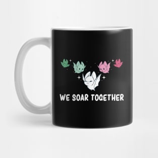 Subtle Abrosexual Pride Flag Cute Kawaii Bat Mug